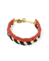 Lulu Frost - Multicolor Herringbone Woven Bracelet Redblk - Lyst