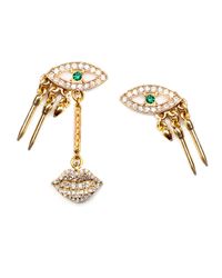 Lulu Frost - Metallic Dada Drop Stud - Lyst