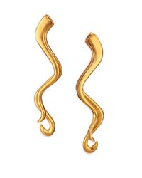 Oscar de la Renta | Metallic Wave Double-sided Earrings | Lyst