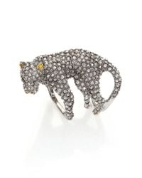 Alexis Bittar | Metallic Elements Moonlight Crystal Lounging Panther Cocktail Ring | Lyst