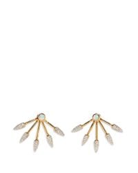 Pamela Love | Metallic '5 Spike' Diamond Opal 18k Gold Fan Earrings | Lyst