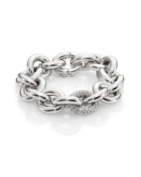 Eddie Borgo | Metallic Single Pavé Link Bracelet | Lyst
