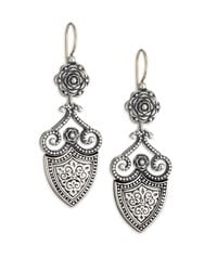 Konstantino | Metallic Classic Sterling Silver Shield Drop Earrings | Lyst