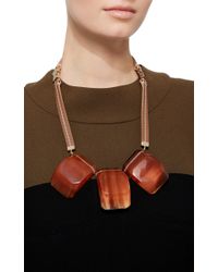 Marni | Red Three Stone Resin Necklace | Lyst