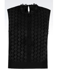 Emporio Armani | Black Silk Top | Lyst