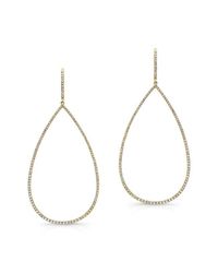 Anne Sisteron | Multicolor 14kt Yellow Gold Diamond Large Open Pear Earrings | Lyst