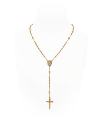 Dolce & Gabbana | Metallic Golden Metal Rosary Necklace | Lyst