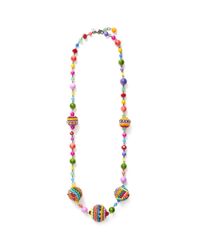 Erickson Beamon | Multicolor ''kumbaya' Ball Charm Bead Necklace | Lyst