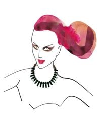 Lizzie Fortunato - Black Tile Necklace - Lyst