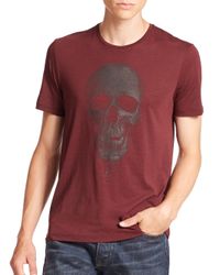 The Kooples | Red Skull Graphic Tee for Men | Lyst