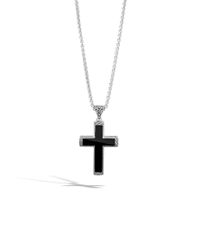 John Hardy | Black Classic Chain Cross Pendant for Men | Lyst