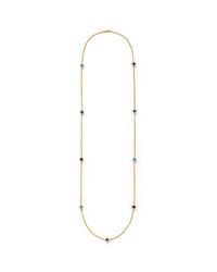 Eddie Borgo | Metallic Pyramid Gemstone Station Necklace | Lyst