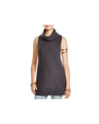 Free People | Gray Need It Now Sleeveless Turtleneck | Lyst