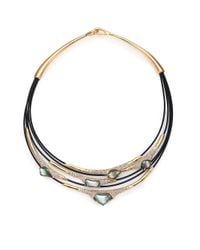 Alexis Bittar | Metallic Miss Havisham Liquid Pavé Crystal & Black Mother-of-pearl Multi-strand Collar Necklace | Lyst
