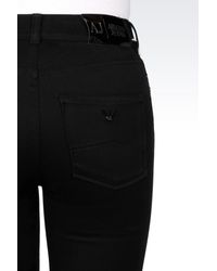 Armani Jeans | Black Slim Fit 5-pocket Trousers In Stretch Gabardine | Lyst