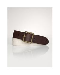Polo Ralph Lauren | Brown Canvas-backed Leather Belt for Men | Lyst