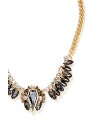Rebecca Minkoff | Metallic Clustered Stones Statement Necklace | Lyst