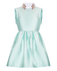 Michelle Mint - Green Studded Collar Dress - Lyst