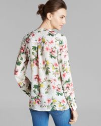 Joie | Blue Goldstone Printed Silk Blouse | Lyst