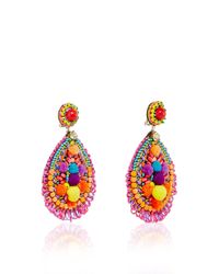 Ranjana Khan | Multicolor Embellished Drop Earrings | Lyst