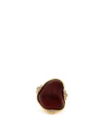 Kenneth Jay Lane | Red Baroque Stone Crystal Ring | Lyst