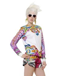 Manish Arora | White Printed Beaded Light Fleece Sweatshirt | Lyst