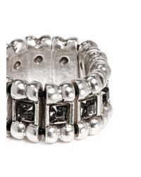 Philippe Audibert | Metallic 'lisa' Crystal Bead Elastic Ring | Lyst
