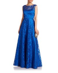 aidan mattox blue gown