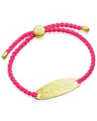 Monica Vinader | Metallic Havana 18 Carat Gold Plated Vermeil Friendship Bracelet | Lyst