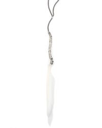 Ann Demeulemeester | Metallic Kenya Long Feather Lariat Necklace | Lyst