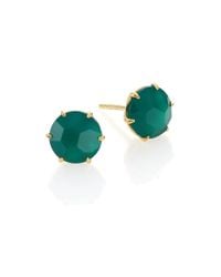 Ippolita | Metallic Rock Candy Green Agate & 18k Yellow Gold Mini Stud Earrings | Lyst