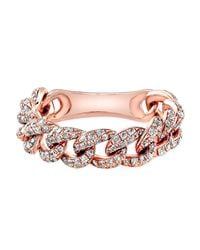 Anne Sisteron | Pink 14kt Rose Gold Diamond Baguette Paris Ring | Lyst