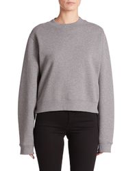 Acne Studios | Gray Bird Cropped Sweatshirt | Lyst