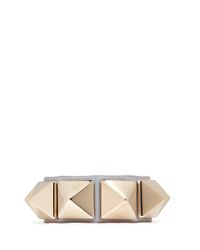 Valentino | Blue 'rockstud Va Va Voom' Macro Leather Bracelet | Lyst