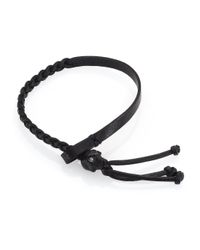 Alexander McQueen | Black Leather Skull Bracelet for Men | Lyst