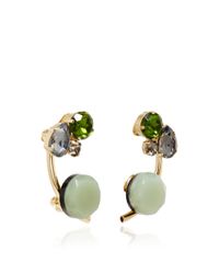 Marni | Green Horn And Crystal Cluster Earrings | Lyst