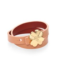 Tory Burch | Pink Shawn Reversible Leather Wrap Bracelet | Lyst