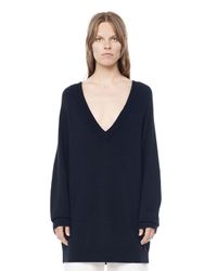 Alexander Wang | Blue Cashwool V-neck Sweater | Lyst