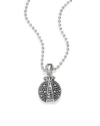 Lagos | Metallic Sterling Silver Beaded Ladybug Necklace | Lyst