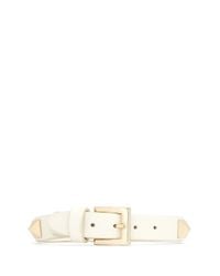 Valentino | Metallic Rockstud Leather Skinny Bracelet | Lyst