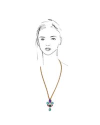 Oscar de la Renta | Blue Star Brooch Necklace | Lyst