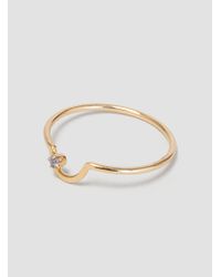 Wwake - Metallic Arc Kammie Ring Sapphire - Lyst
