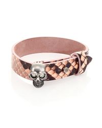 Alexander McQueen | Pink Python Wrap Bracelet | Lyst