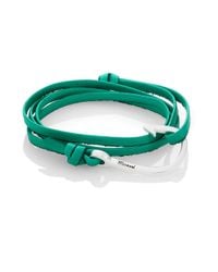 Miansai | Green Silvertone Hook Leather Bracelet | Lyst