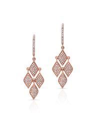 Anne Sisteron - Metallic 14kt Rose Gold Diamond Mini Marquis Earrings - Lyst