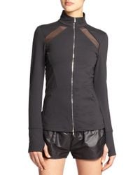 Heroine Sport | Black Brushed Tech Jersey Studio Jacket | Lyst