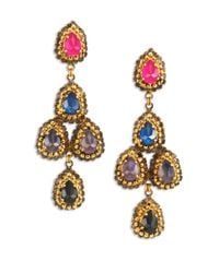 Erickson Beamon | Multicolor Velvet Underground Pear Crystal Chandelier Earrings | Lyst