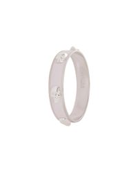 Alexander McQueen | White 3d Skull Enamel Bangle | Lyst