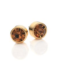 Michael Kors | Brown Park Avenue Glam Jeweled Stud Earrings/whiskey | Lyst