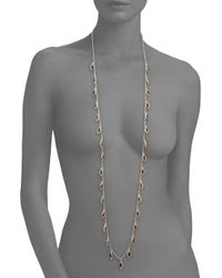 ABS By Allen Schwartz | Metallic Some Like It Hot Marquis Charm Necklace/red | Lyst